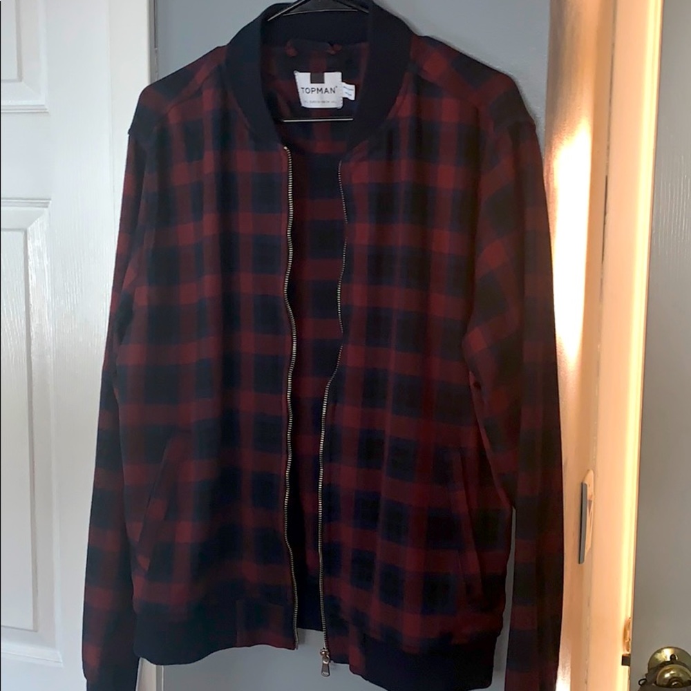 Topman Check Bomber Jacket